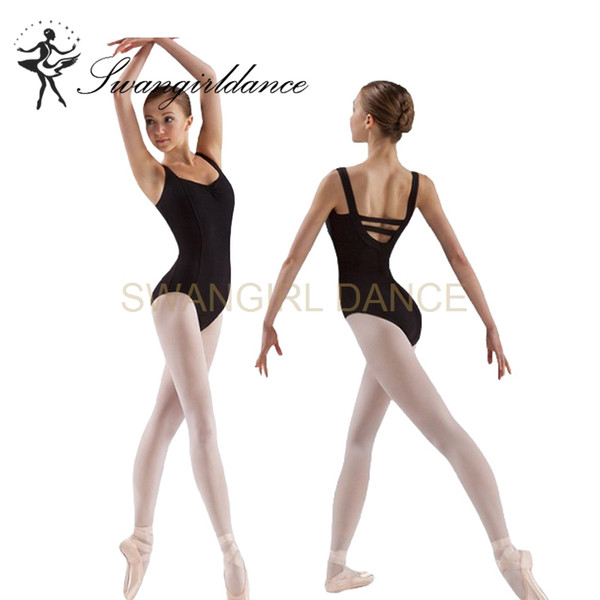 Hot Sale Black Sexy Cotton Gymnastics Ballet Loetard For Women Adult Blue Dancing Costume Dancewear CS0109