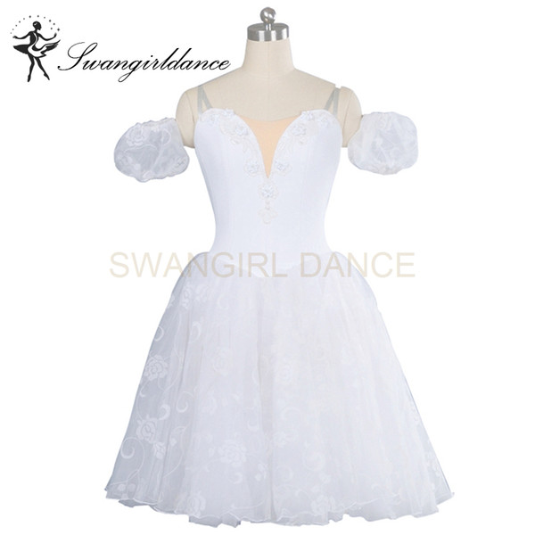 Women White swan Professional romantic ballet tutu long skirt Adult giselle classical ballet tutu nutcracker costumes BT8901