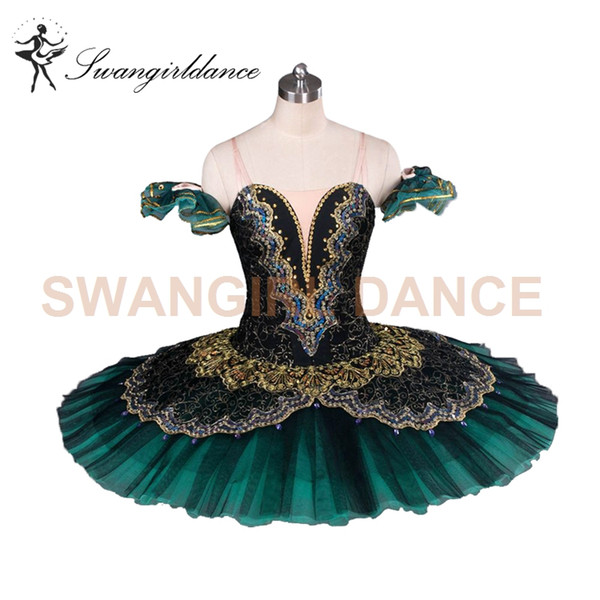 Free Adult green Ballet Tutu performance professional classical ballet tutus girls pancake tutu nutcrackerBT8941