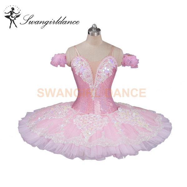 Pink Classical Ballet Tutu Adult Pancake Ballet Professional Ballet Tutus Pink Sleeping Beauty Tutu Costumes BT9087