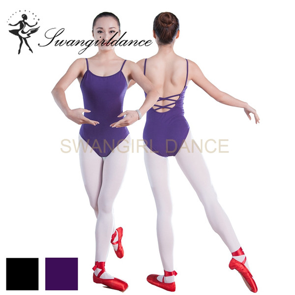 dark purple basic camisole ballet leotards for girls dance clothes leotards cotton dance gymnastics CostumeCS0118