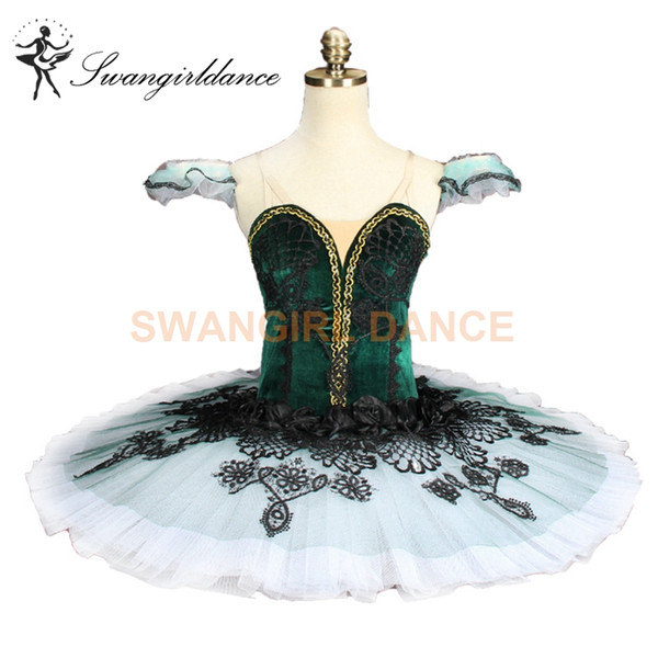 adult Velvet Green Don Quixote ballet professional tutu green Emerald Pancake Tutu Costume Ballet Classic Ballet Tutu Costume Girls BT9144B