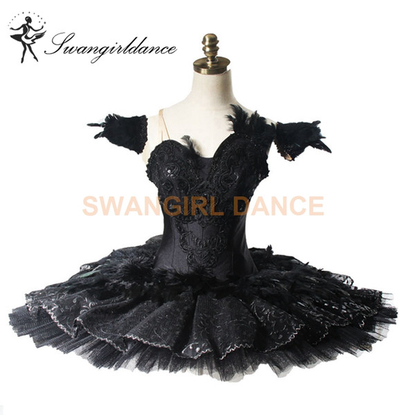 Performance Black Swan Lake Guards Professional Ballet Tutu Women Classical Ballet Stage Costumes Competitons BT9125