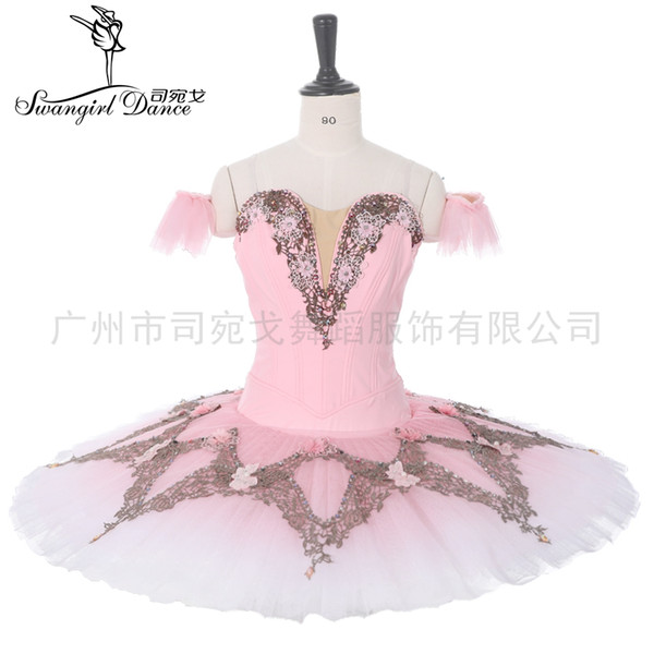 la sylphide pink professional tutu for girls professional pancake tutu stage costume for competiton BT9282