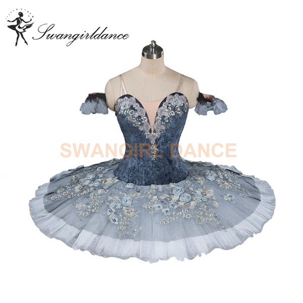 Gray Sleeping Beauty Professional Classical Ballet Tutu Costume Adult Pancake Tutu BT9119