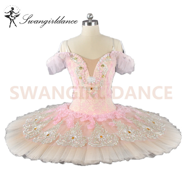 Peach Fairy YGAP Professional Competiton Ballet Tutu Women Sleeping Beauty Ballerina Pancake Tutu Costume AdultBT9028B