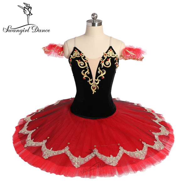 women Esmeralda variation professional competiton pancake tutu child platter ballerina stage costume tutu BT9171