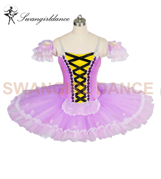 Women Giselle Performance Ballet Tutu Girls Adult Ballerina Lilac Coppelia Platter Tutu Pancake CostumeBT8964B