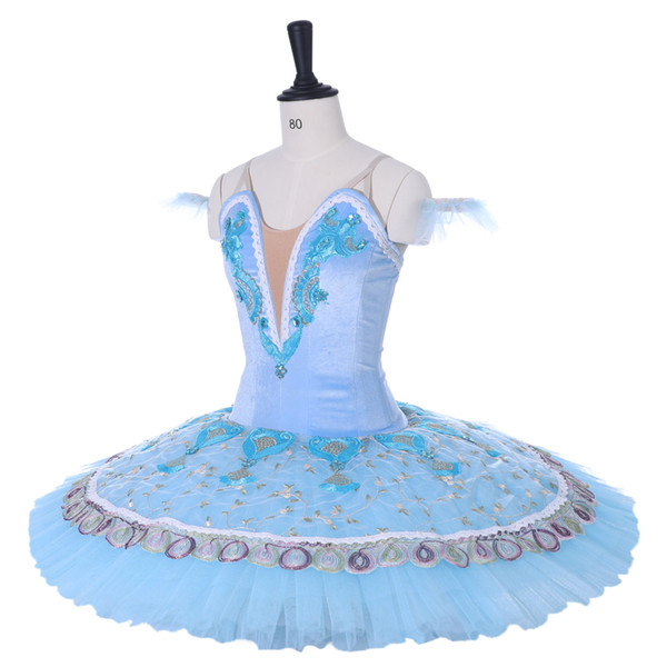 Adult Professional Blue Ballet Tutu Stage Wear Women Ballet Dance Costumes For Competition Girls Ballet Skirt Apperal