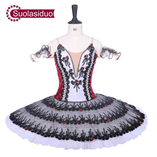 Adult Red Professiona Ballet Tutu Costume Women Grey Stage Performance Competition Ballet Skirt Apperal Children Classical Ballet Tutu Dress