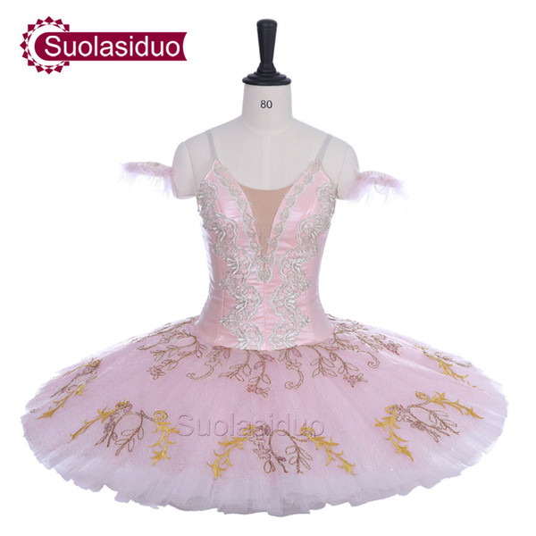 Adult Pink Ballet Tutu A Spring Festival Balle Stage Wear Women Ballet Dance Costumes For Competition Girls Ballet Skirt Apperal