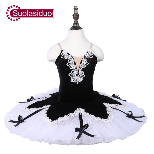 Kids Black Ballet Tutu Swan Lake Stage Performance Costumes Girls White Professional Ballet Dance Apperal Adult Ballet Skirt