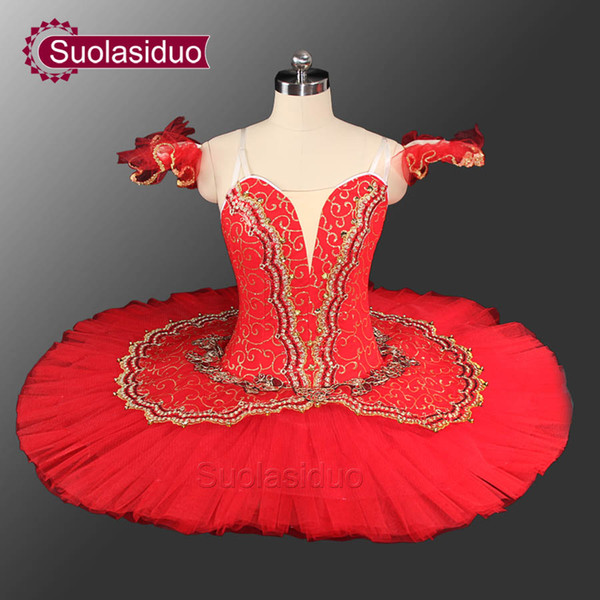 Red Ballet Tutu Ballet Stage Costumes Blue Professional Classical For Performance Black Green Ballet Tutu SD0014