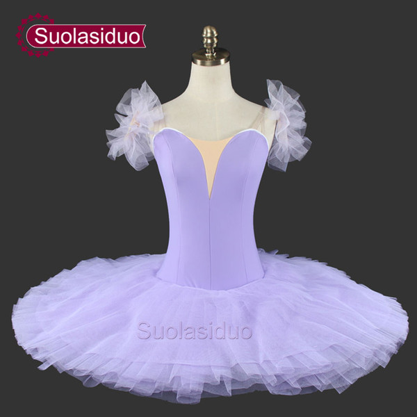 Light Purple Plain Ballet Tutu For Girls Without Decorations Natcracker Platter Performance Tutu Ballet Kids SD0025