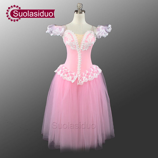 Professional Pink Ballet TuTu Costumes For Girls Ballet Dancing Dress Beautiful Girl Romantic Dress Hot Selling SD0002D