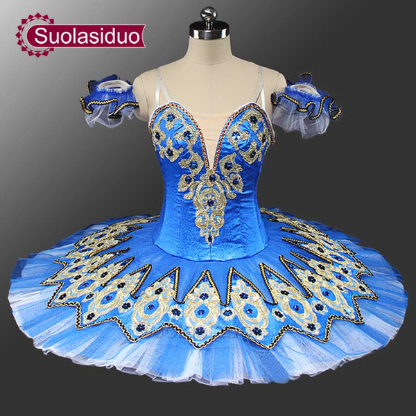 Adult Professional Ballet Tutus Navy Blue Women Le Corsaire Classical Ballet Tutu Ballerina Stage Costumes Tutu Dress SD0041