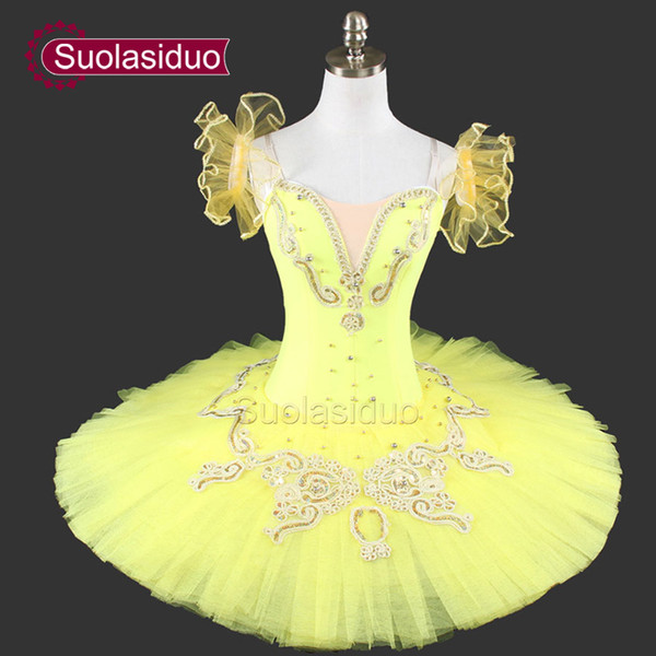 Girls Yellow Classical Ballet Tutu Purple Performance Ballet Tutus In Red Swan Lake Ballet Tutu Costumes SD0011