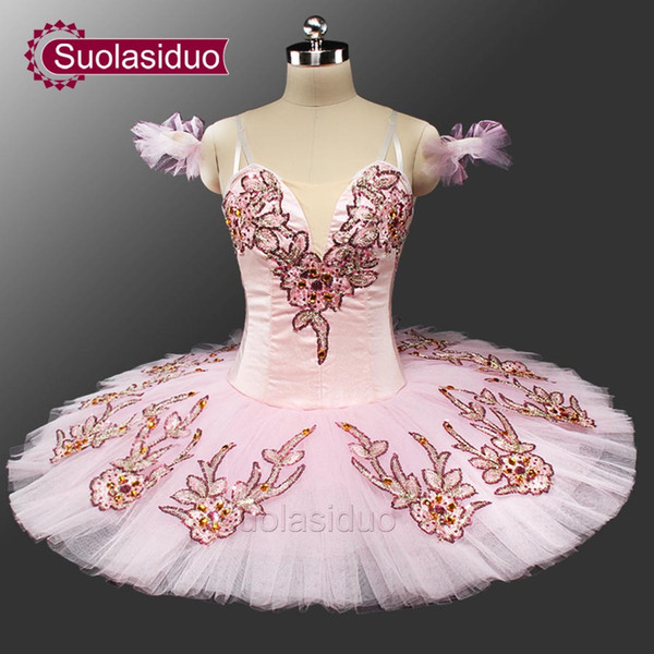 Pink Classical Ballet Tutu Adult Pancake Tutu Ballet Professional Ballet Tutus Pink Sleeping Beauty Tutu Costumes SD0047