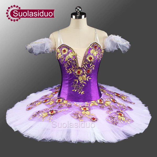 Purple Classic Performance Costumes Ballet Dance Tutu Professional Stage Costumes Platter Competition Ballet Tutu