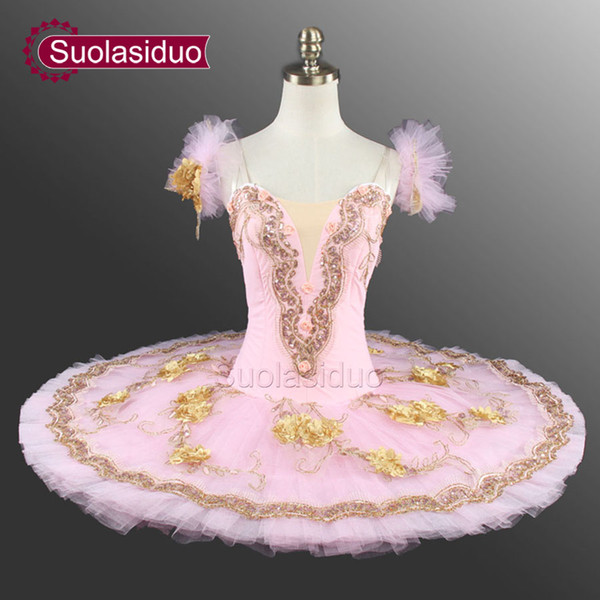 Pink Ballet Tutu Professional Ballet Tutu Costume Light Pink Swan Lake Ballet Costumes Tutu For Girls SD0010