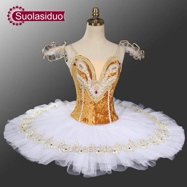 Adult Camel Professional Ballet Tutus Girls Classical Nutcracker Stage Tutu Women Stage Performance Ballet Tutus SD0015