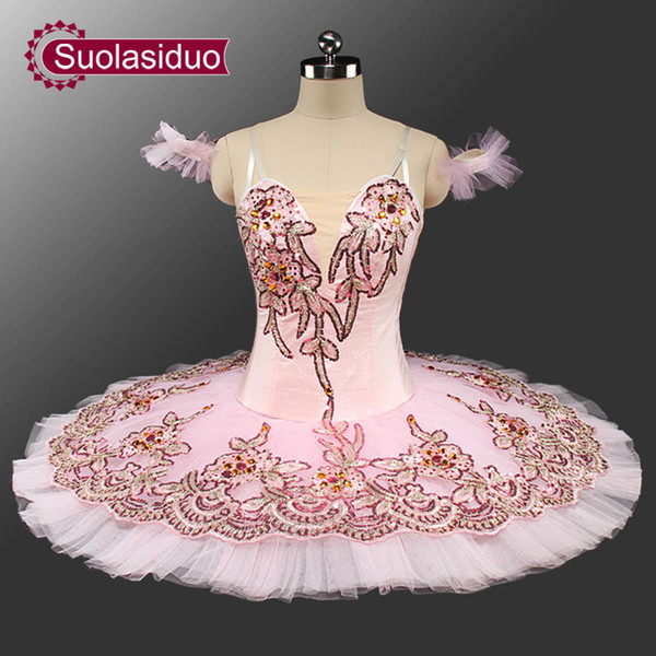 Pink Classical Ballet Tutu Adult Pancake Tutu Ballet Professional Ballet Tutus Pink Sleeping Beauty Tutu Costumes SD0044