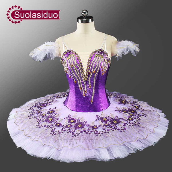 New Arrival Adult Purple Professional Tutu Classical Ballet Tutu Grils Stage Ballerina Costume Dancewear SD0049