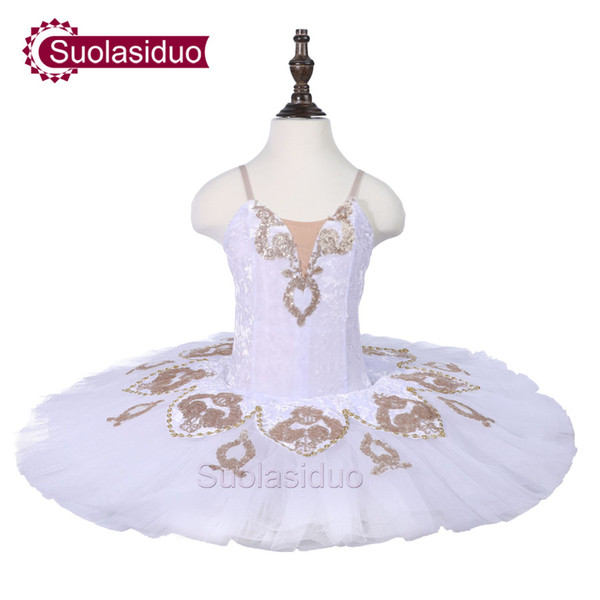 Girls Professional Stage Performance Ballet Tutu White Kids Competition Dancewear Adult Ballet Tutu Costumes Women Dance Dress Apperal