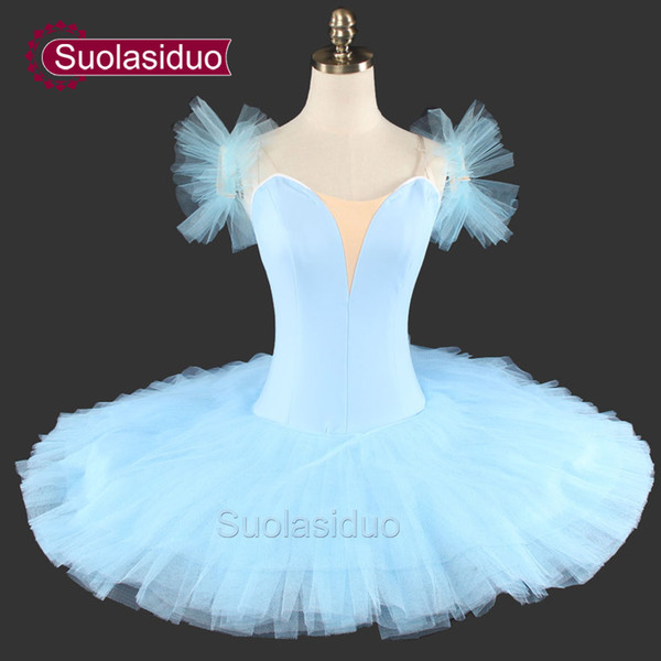 Plain Professional Ballet Tutus Blue For Girls Natcracker Platter Ballet Tutu Kids Ballet Costumes SD0025