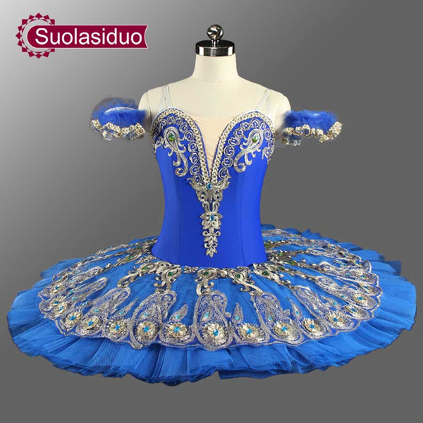 Raymonda Professional Ballet Tutus Blue Princess Florina Classical Pancake Tutu Costumes Adult Professional Ballet Tutu Blue SD0075