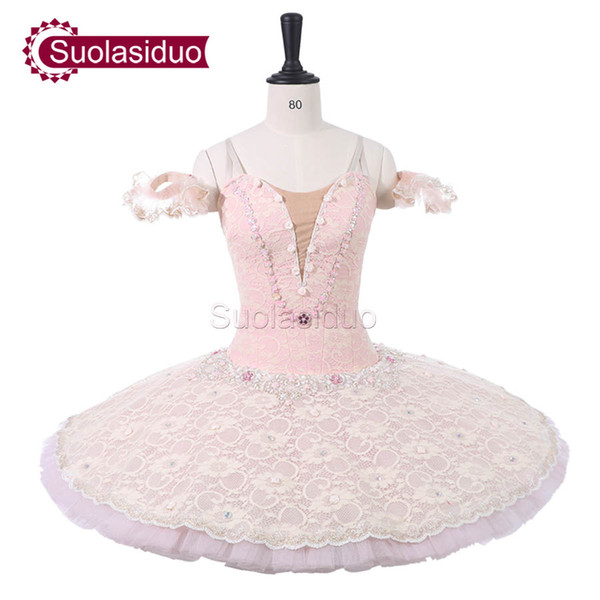 New Arrival Pink Adult Professional Ballet Tutu Stage Wear Women Sleeping Beauty Performance Dancewear Girls Ballet Skirt Costumes