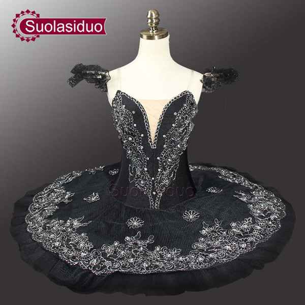 Black Swan Lake Professional Ballet Tutu Women Classical Ballet Tutu Adult Pancake Tutu Platter Stage Costumes SD0013