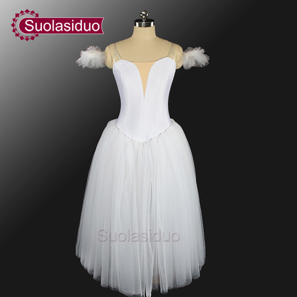 White Romantic Ballet Tutu For Girls Professional Tutu Dress Adult Romantic Fairy Tutu Dancewear Costumes SD0009D