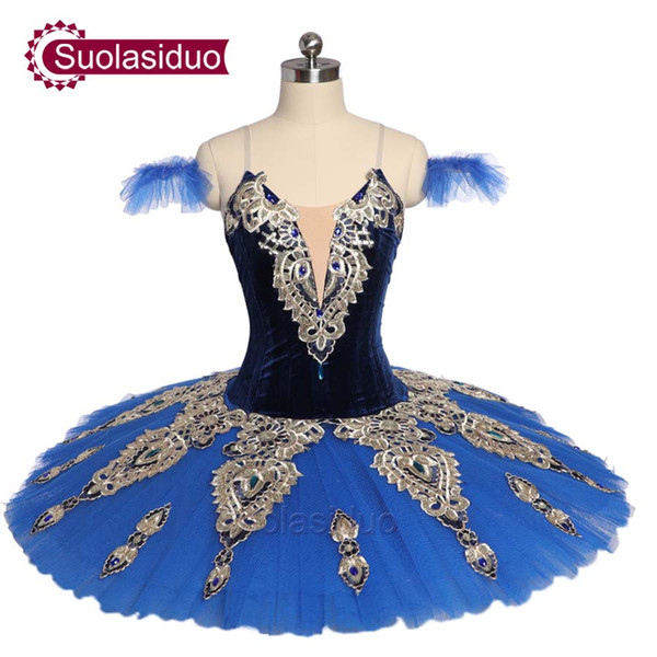 Adult Blue Professional Ballet Tutu Costumes Women Classical Ballet Skirt Apperal Girls Ballet Dance Performance Dresses Children Dancewear