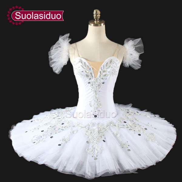 Women Nutcracker Tutu Professional Ballet Tutu Swan Lake White Classical Ballet Tutu For Girls Pancake SD0007