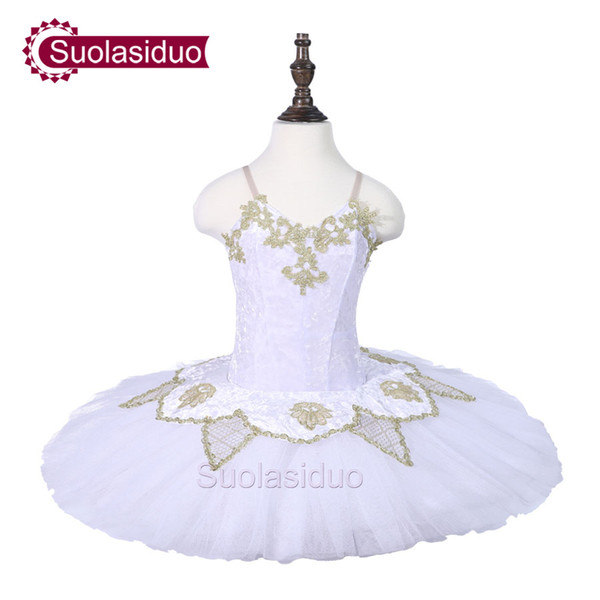 Adult White Classical Ballet Tutu Costumes Girls Professional Ballet Dance Stage Performance Competition Dresses Children Dancewear