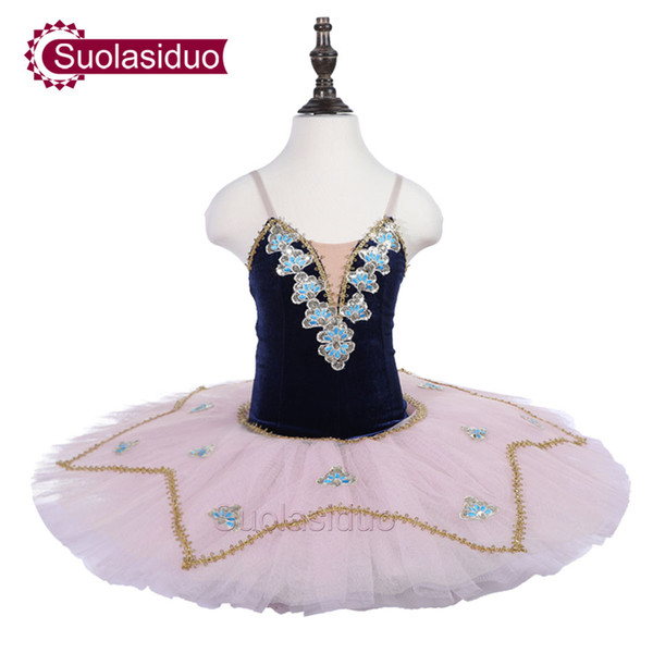 Children Blue Ballet Tutu Professional Stage Apparel Girls Ballet Dance Performance Fashion Dresses Adult Ballet Skirt