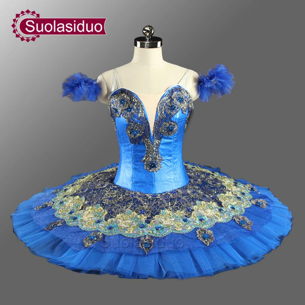 Adult Professional Ballet Tutus Navy Blue Women Le Corsaire Classical Ballet Tutu Ballerina Stage Costumes Tutu Dress SD0074