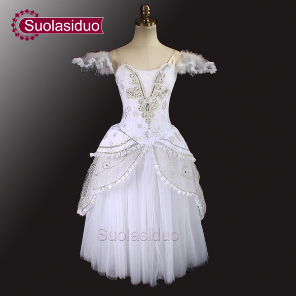 White Fairy Ballet Tutu Dress Classical Ballet Tutu Dancewear Adult Beatifual Ballet Costume Wholesale Hot Selling SD0008D