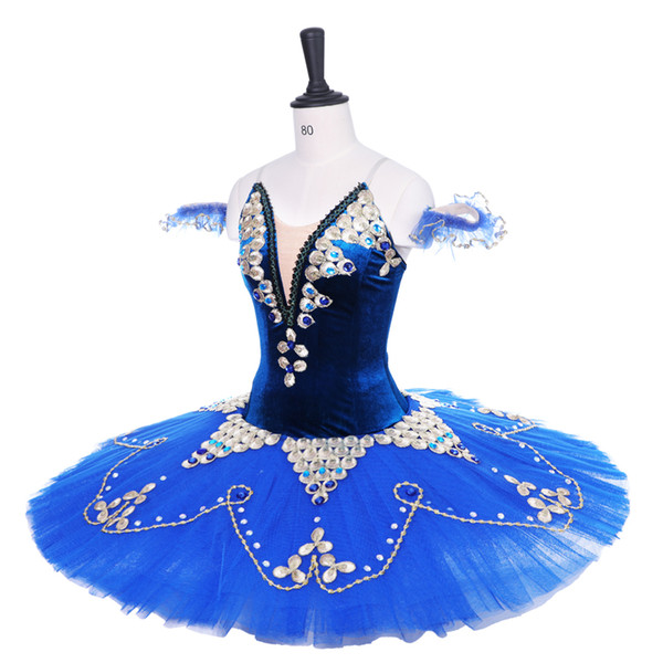 Adult Blue Ballet Tutu Stage Wear The Nutcracker Ballet Dance Performance Competition Costumes Girls Ballet Skirt Apperal
