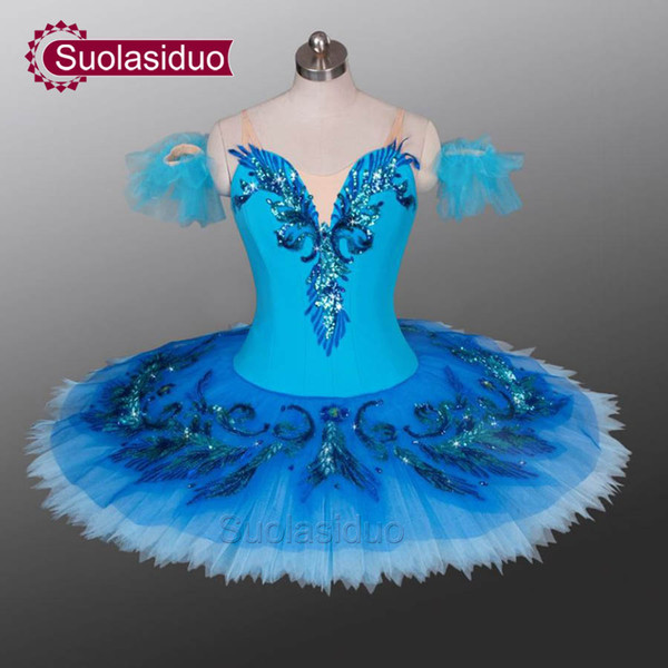 Blue Adult Professional Stage Ballet Tutus The Raymonda Performance Competition Costumes Girls Ballet Dance Apperal Children Ballet Skirt