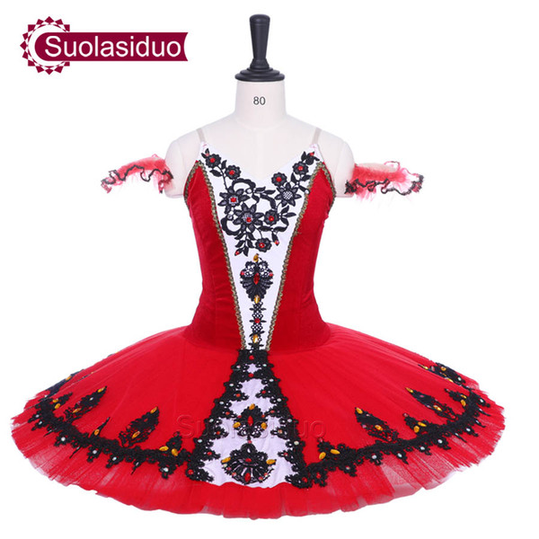 Professional Red Blue Adult Ballet Tutu Don Quixote Performance Stage Wear Women Ballet Dance Competition Costumes Girls Ballet Skirt