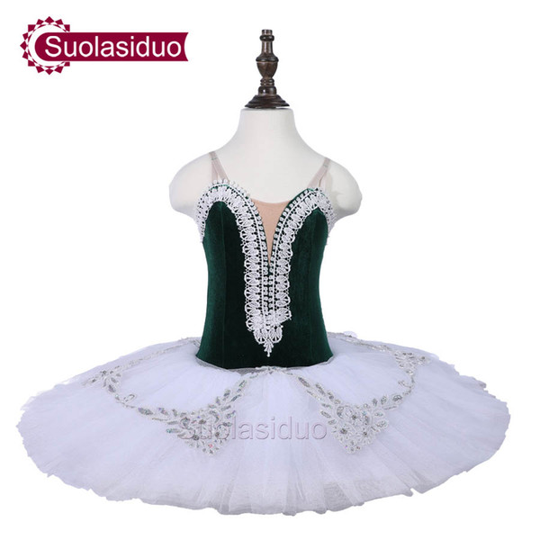 Dark Green Ballet Tutu Stage Apparel For Girls Professional Ballet Dance Performance Dresses For Adult Toddler Fashion Skirt