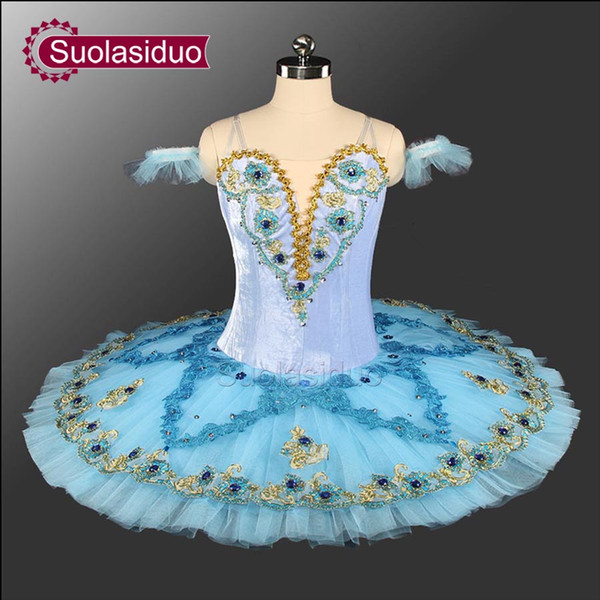 Blue Bird Ballet Tutus Women Professional Tutu For Girls Ballet Stage Pancake Tutu Swan Lake Ballet Costumes SD0003