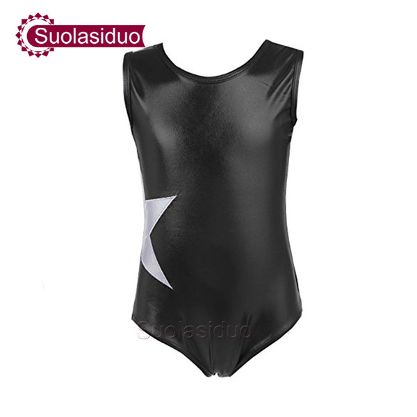 Children's Sleeveless Stars Jumpsuit Ballet Practice Test Girls Dance Costumes Water Sports Dance Wear Kids Leotards