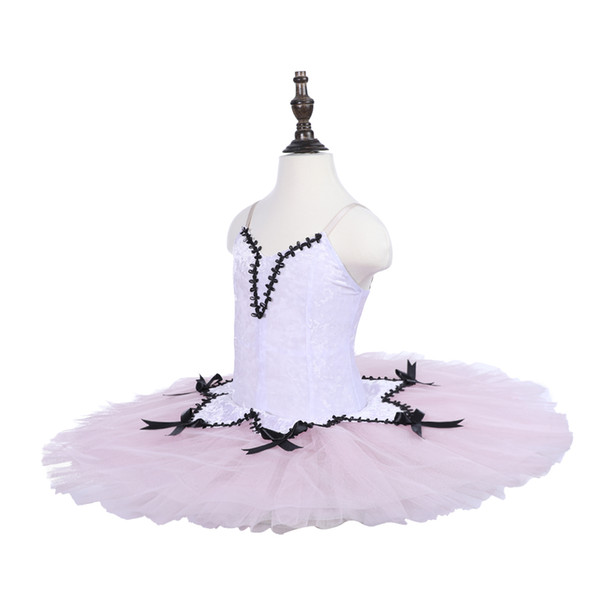 White Children Performance Ballet Tutu Costumes Girls Stage Competition Dancewear Kids Pink Dance Dress Adult Ballet Tutu Apperal