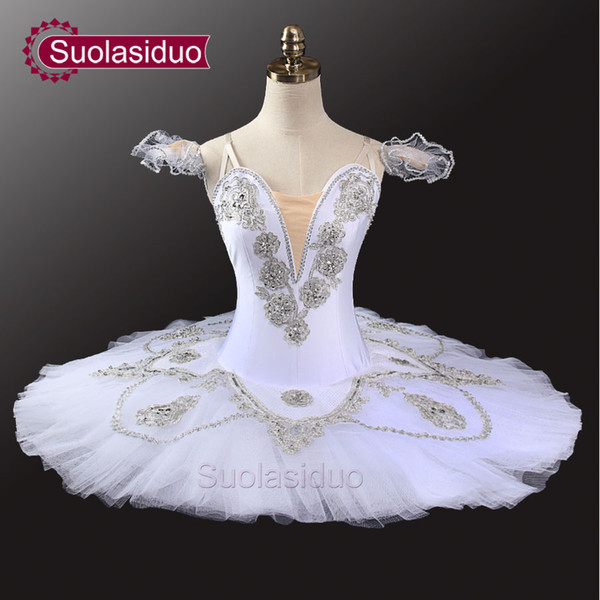 Adult White Ballet Tutu Stage Wear Swan Lake Ballet Dance Performance Competition Costumes Girls Ballet Skirt Apperal