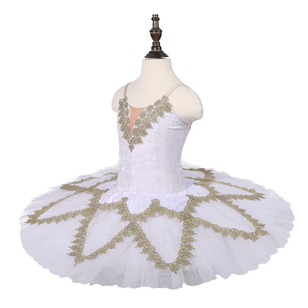 White Girls Ballet Tutu Stage Wear Children Ballet Tutu Dresses Costumes Kids Ballet Skirt Apperal Women Performance Dancewear