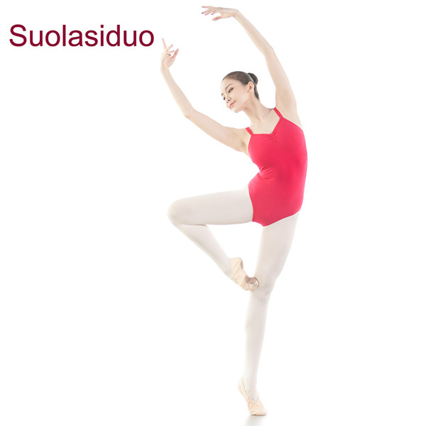 Suolasiduo Gymnastics Suit Ballet Dance Practice Clothes Female Adult Slings Jumpsuit Body Suit Test Ballet Dance Leotards