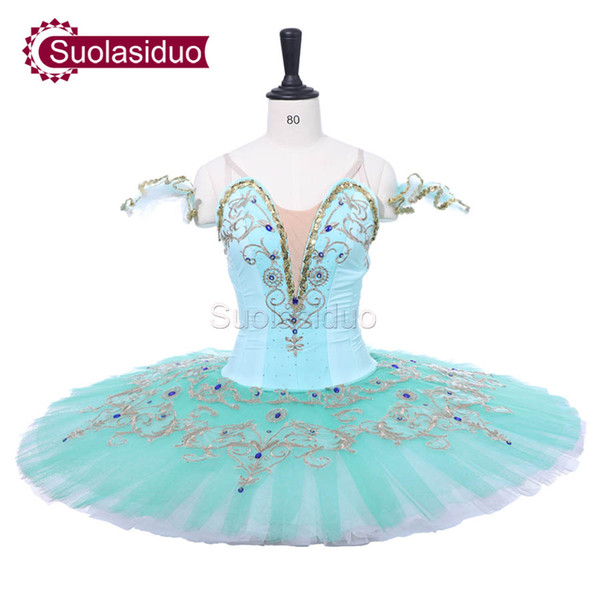 Ocean Green Professional Adult Ballet Tutu The Don Quixote Performance Stage Wear Women Ballet Dance Competition Costumes Girls Ballet Skirt